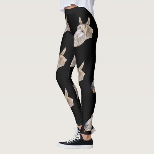 Esel genannt Karotten, schwarz Leggings (Links)