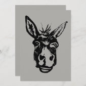 Esel-Gesichts-Briefmarke Feiertagskarte (Vorne/Hinten)