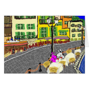 Esel im Café