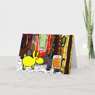 Esel im Schnee in Concord Feiertagskarte