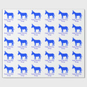 Esel im Silhouette-Namen kundengerecht Geschenkpapier (Flach)