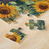 Esel im Sonnenblumenfeld Puzzle (Seite)