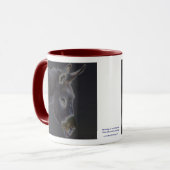 Esel in den dunklen Schatten - Pferdetierrettung Tasse (Vorderseite Links)