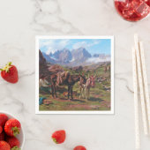 Esel in den Pyrenäen (Rosa Bonheur) Serviette (Beispiel)