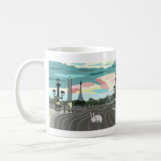 Esel in Paris Kaffeetasse (Links)