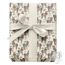 Esel in Weihnachtsmannmützen Weihnachtswrapping Pa