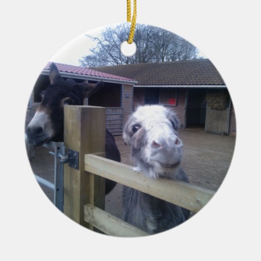 Esel Keramik Ornament (Vorne)