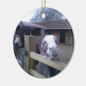 Esel Keramik Ornament (Links)