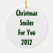 Esel lächelt für Weihnachten Keramikornament (Hinten)