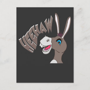 Esel lacht Bauernhof-Tier lacht Postkarte