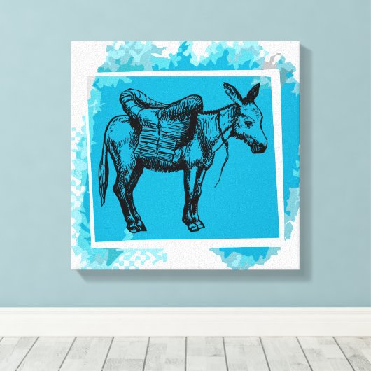 Esel Leinwanddruck (Insitu (Holzboden))