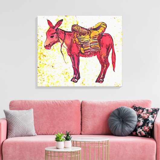 Esel Leinwanddruck (Insitu (Wohnzimmer))