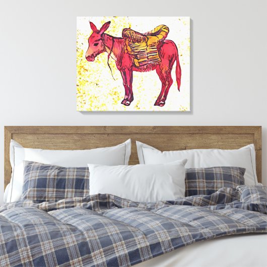 Esel Leinwanddruck (Insitu (Schlafzimmer))