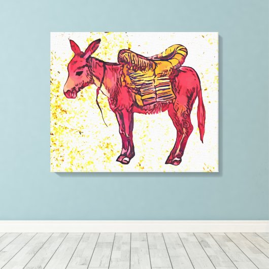 Esel Leinwanddruck (Insitu (Holzboden))