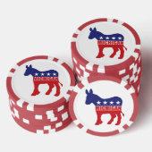 Esel Michigans Demokrat Pokerchips (Stapel)