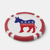 Esel Michigans Demokrat Pokerchips (Einzeln)