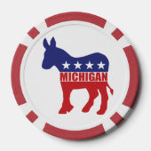 Esel Michigans Demokrat Pokerchips (Rückseite)