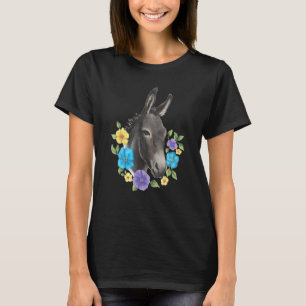 Esel mit Blumen Blumenfarm Maultier Jack Burro Hor T-Shirt