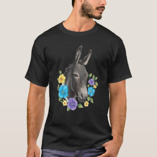 Esel mit Blumen Blumenfarm Maultier Jack Burro Hor T-Shirt