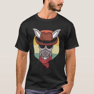 Esel mit Cowboyhut Landarbeiter T-Shirt