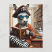 Esel mit Kaffee Postkarte (Vorderseite)