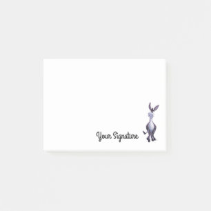 Esel mit Personized Post-It Klebezettel