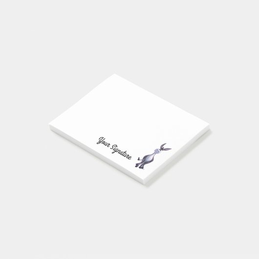 Esel mit Personized Post-It Post-it Klebezettel (angewinkelt)