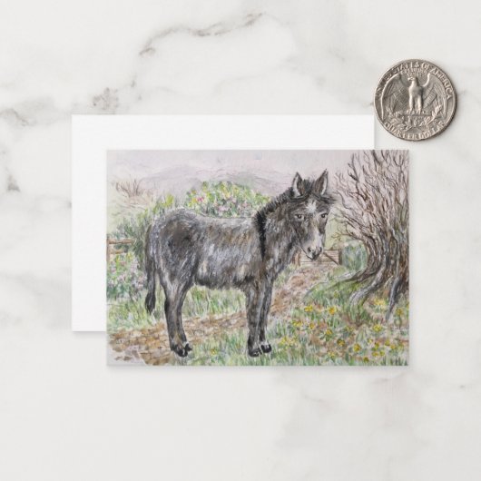 Esel Mitteilungskarte (Vorderseite/Rückseite Beispiel)