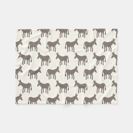Esel Muster Fleecedecke (Vorderseite (Horizontal))