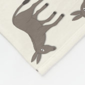 Esel Muster Fleecedecke (Ecke)