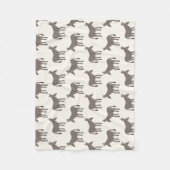 Esel Muster Fleecedecke (Vorderseite)