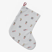 Esel-Muster-Weihnachtsstrumpf Großer Weihnachtsstrumpf (Vorderansicht (hängend))