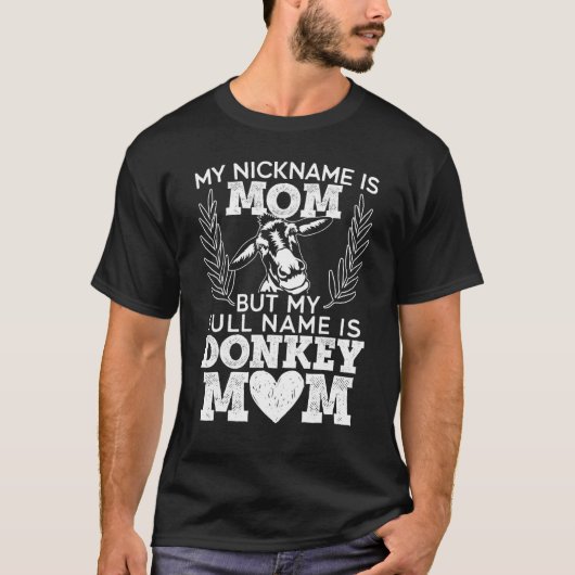 Esel-Mutter Liebe Esel Pferd Tier T-Shirt (Vorderseite)