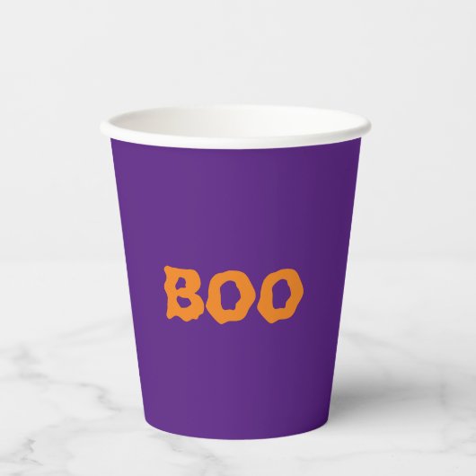 Esel-Orange und lila, unscharfes Halloween Pappbecher (Vorderseite)