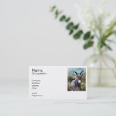 Esel-Porträt Visitenkarte (Stehend Vorderseite)