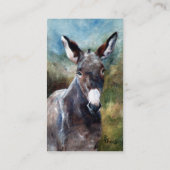 Esel-Porträt Visitenkarte (Rückseite)