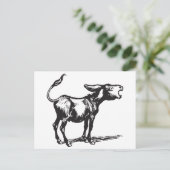 Esel Postkarte (Stehend Vorderseite)