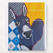 Esel Punch Gemälde von Alfred Fox Mousepad (Vorne)