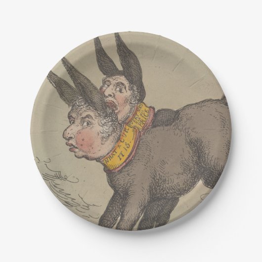 Esel - Runde Papierplatten Pappteller (Vorderseite)
