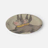 Esel - Runde Papierplatten Pappteller (Schrägansicht)