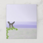 Esel Santorini und Blätter Platzkarte (Außenseite Aufgefaltet)