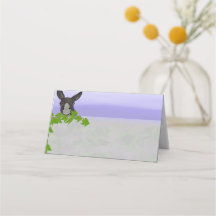 Esel Santorini und Blätter Platzkarte