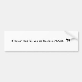 Esel-Silhouette, wenn Sie dieses lesen können, Sie Autoaufkleber