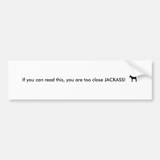 Esel-Silhouette, wenn Sie dieses lesen können, Sie Autoaufkleber (Vorne)