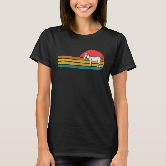 Esel Tier Retro Vintage Farmtier T-Shirt (Vorderseite)