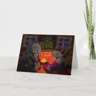 Esel und Elefant durch Feuer Karte