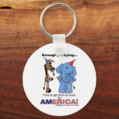 Esel und Elefant genug Partying! Schlüsselanhänger (Vorderseite)