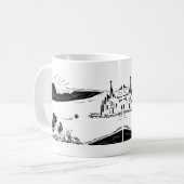 Esel und Elefant mit Wanze und Kathedrale Kaffeetasse (Vorderseite Links)