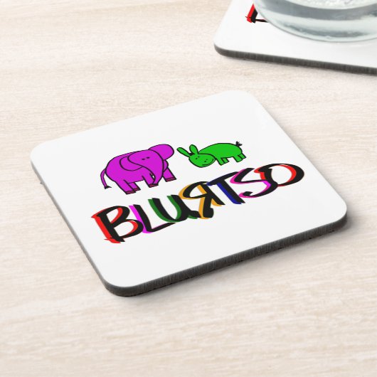 Esel- und Elefant-Untersetzer Untersetzer (Linke Seite)