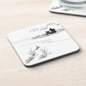 Esel- und Elefantcastingschatten Untersetzer (Linke Seite)